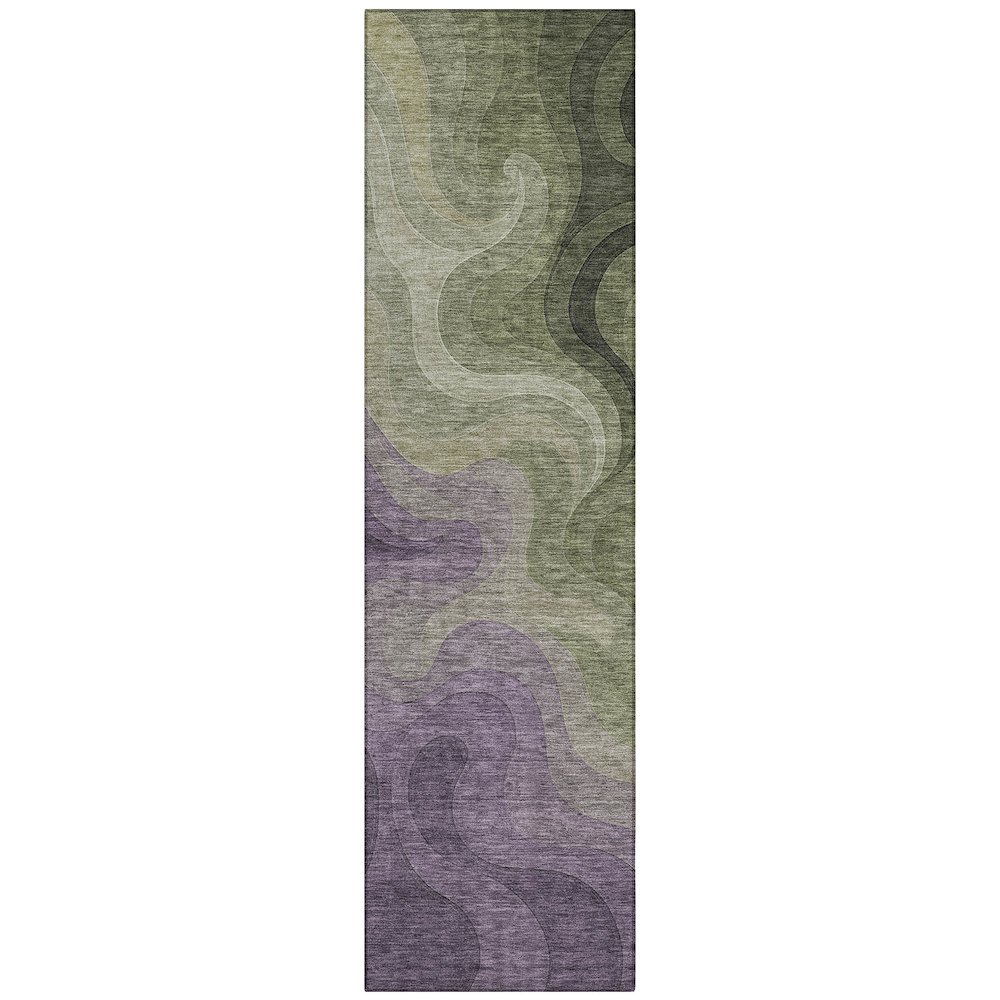Machine Washable Indoor/Outdoor Chantille ACN2468 Purple 2'3" x 7'6" Runner Rug. Picture 1