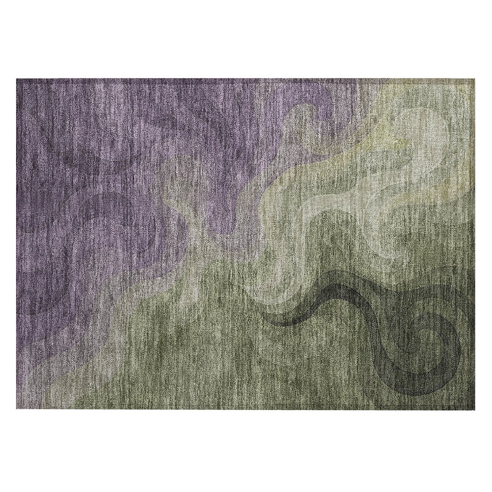 Machine Washable Indoor/Outdoor Chantille ACN2468 Purple 1'8" x 2'6" Rug. Picture 1