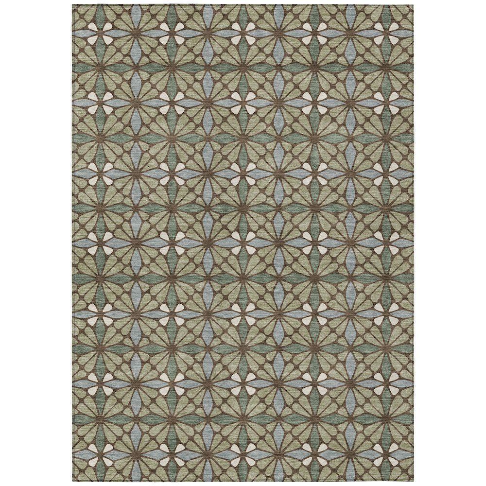 Machine Washable Indoor/Outdoor Chantille ACN2469 Green 2'6" x 3'10" Rug. Picture 1
