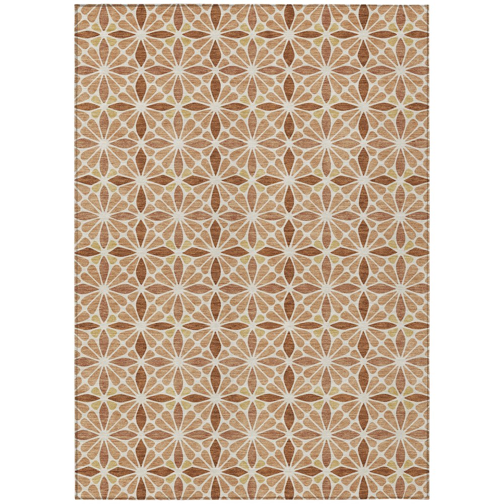 Machine Washable Indoor/Outdoor Chantille ACN2469 Orange 2'6" x 3'10" Rug. Picture 1