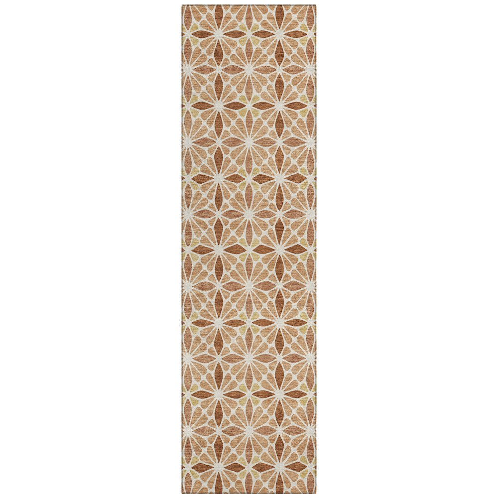 Machine Washable Indoor/Outdoor Chantille ACN2469 Orange 2'3" x 7'6" Runner Rug. Picture 1