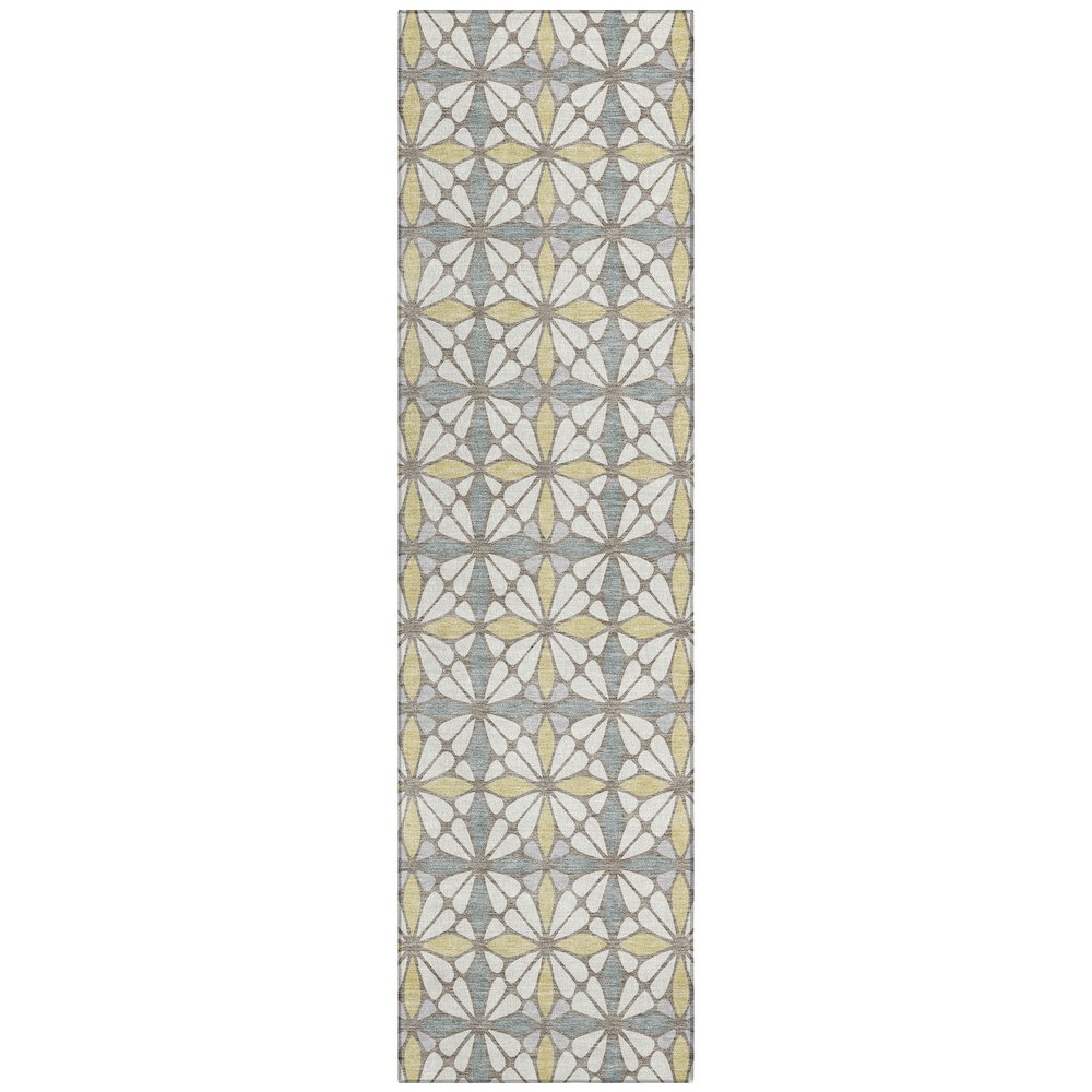 Machine Washable Indoor/Outdoor Chantille ACN2469 Ivory 2'3" x 7'6" Runner Rug. Picture 1