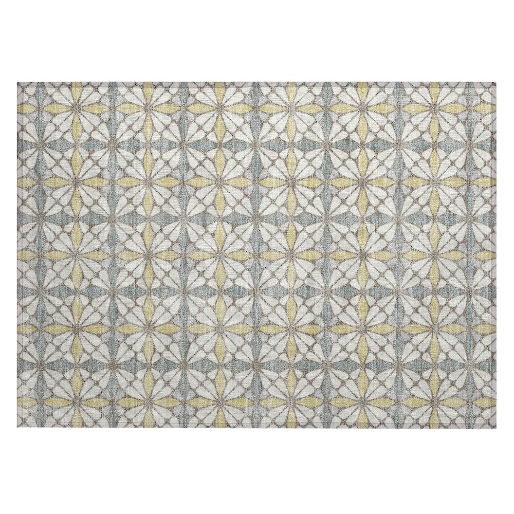 Machine Washable Indoor/Outdoor Chantille ACN2469 Ivory 1'8" x 2'6" Rug. Picture 1
