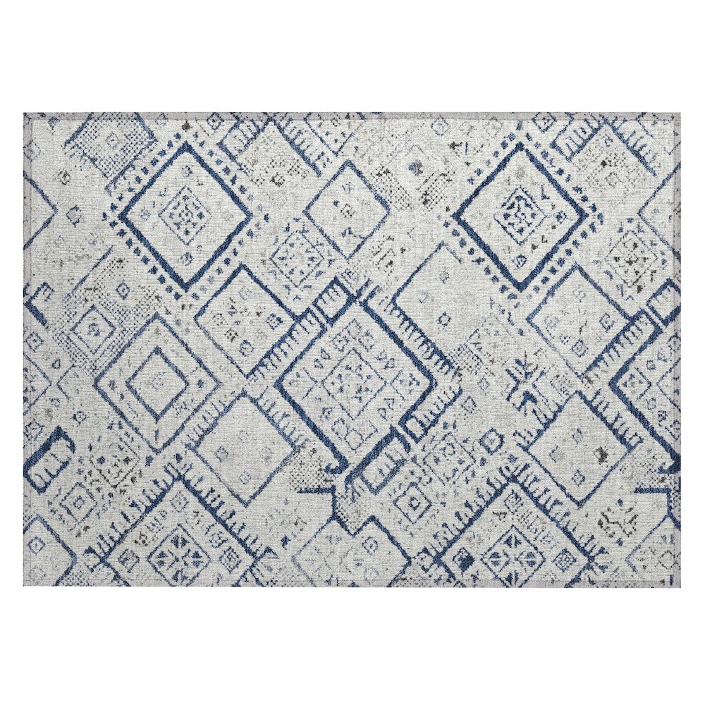 Machine Washable Indoor/Outdoor Chantille ACN2470 Ivory 1'8" x 2'6" Rug. Picture 1