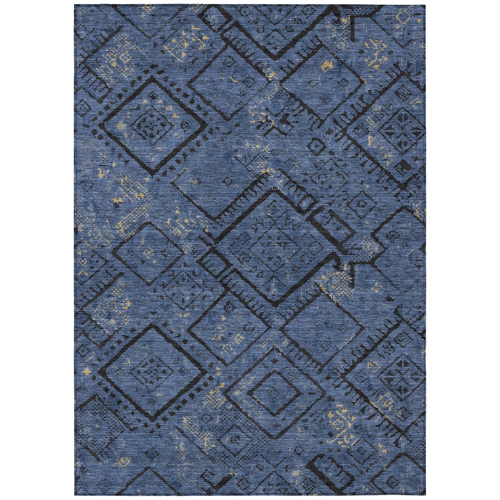 Machine Washable Indoor/Outdoor Chantille ACN2470 Blue 2'6" x 3'10" Rug. Picture 1