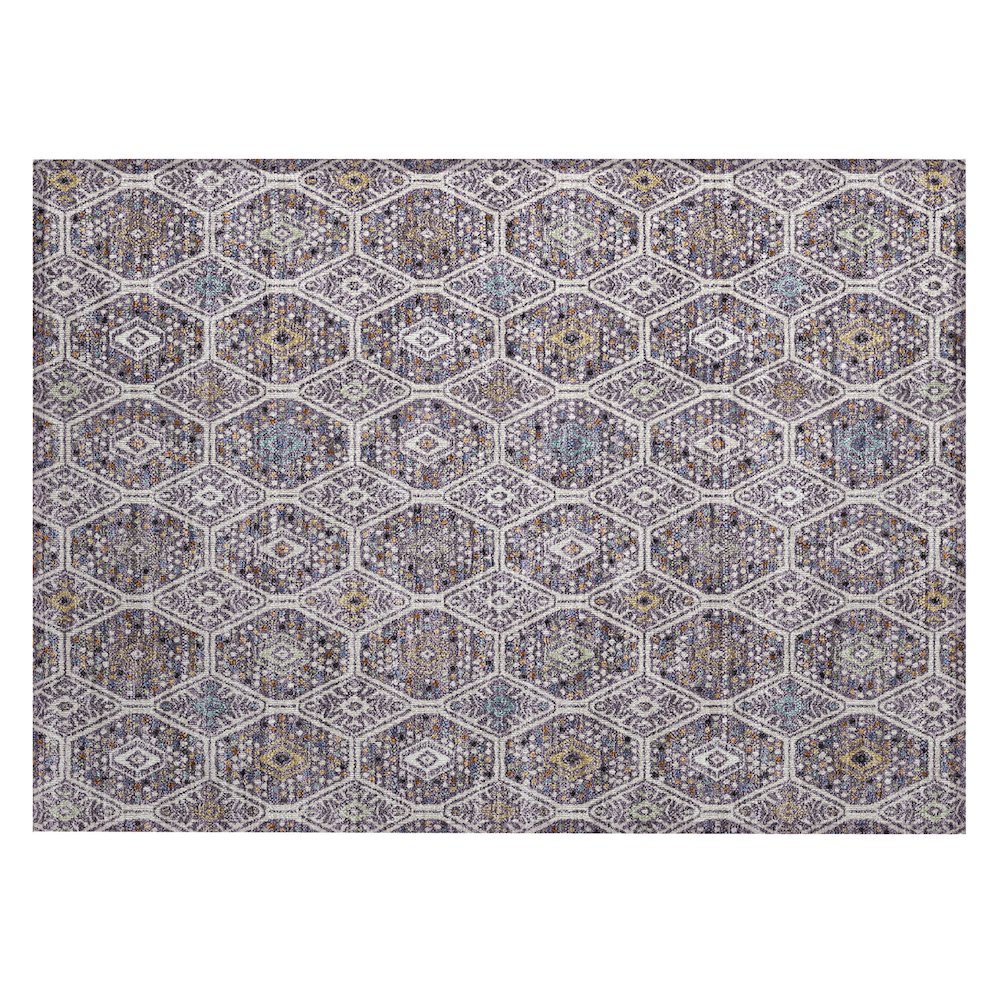 Machine Washable Indoor/Outdoor Chantille ACN2471 Ivory 1'8" x 2'6" Rug. Picture 1