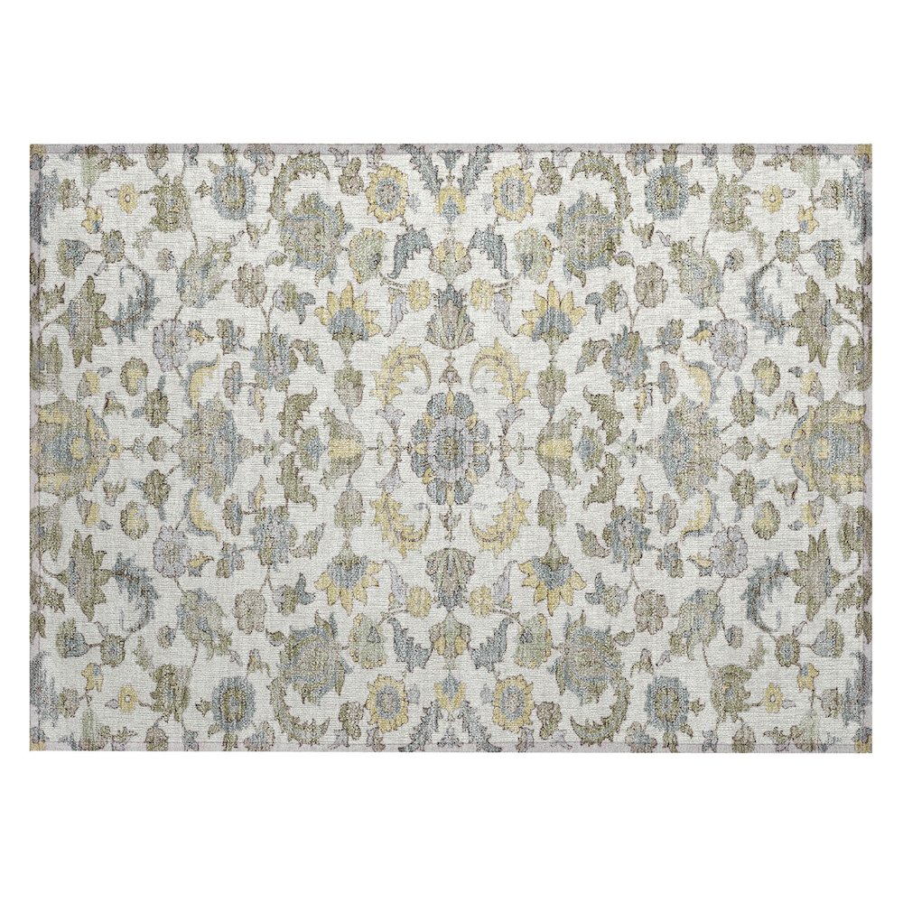 Machine Washable Indoor/Outdoor Chantille ACN2473 Ivory 1'8" x 2'6" Rug. Picture 1