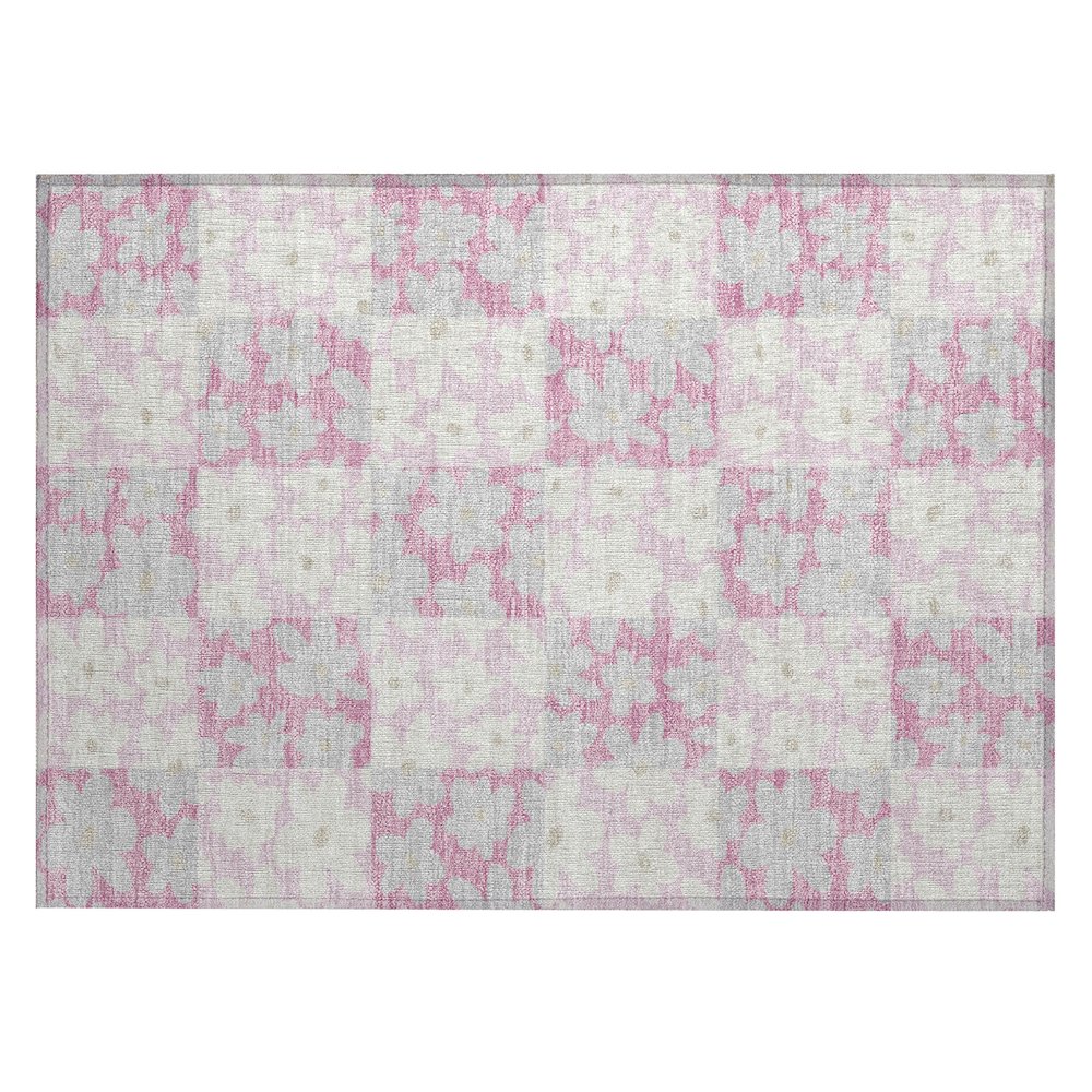 Machine Washable Indoor/Outdoor Chantille ACN2476 Pink 1'8" x 2'6" Rug. Picture 1