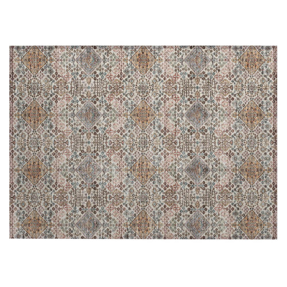 Machine Washable Indoor/Outdoor Chantille ACN2477 Brown 1'8" x 2'6" Rug. Picture 1