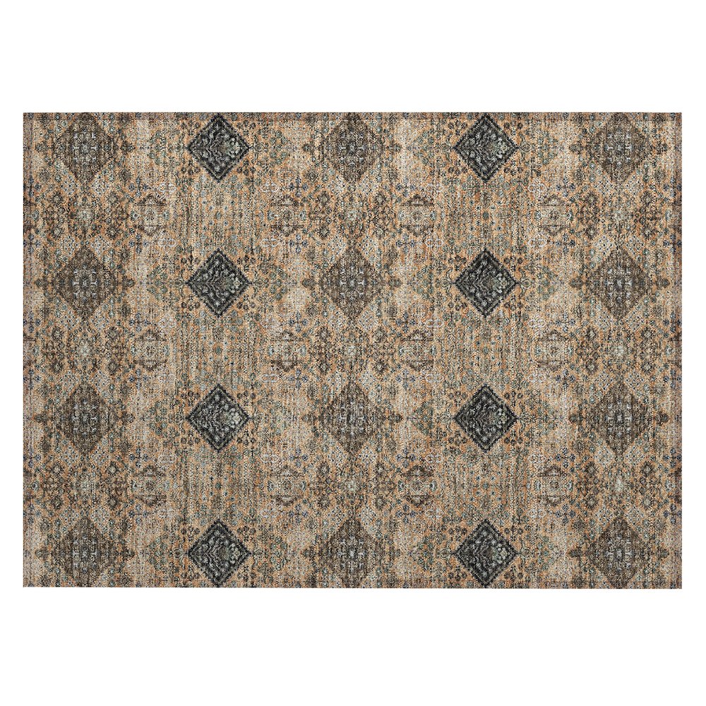Machine Washable Indoor/Outdoor Chantille ACN2477 Orange 1'8" x 2'6" Rug. Picture 1