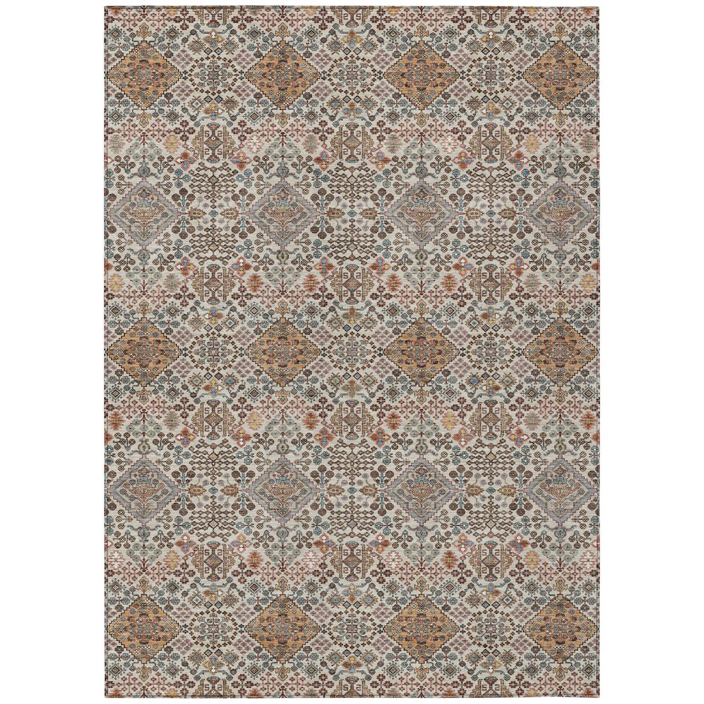 Machine Washable Indoor/Outdoor Chantille ACN2478 Brown 2'6" x 3'10" Rug. Picture 1