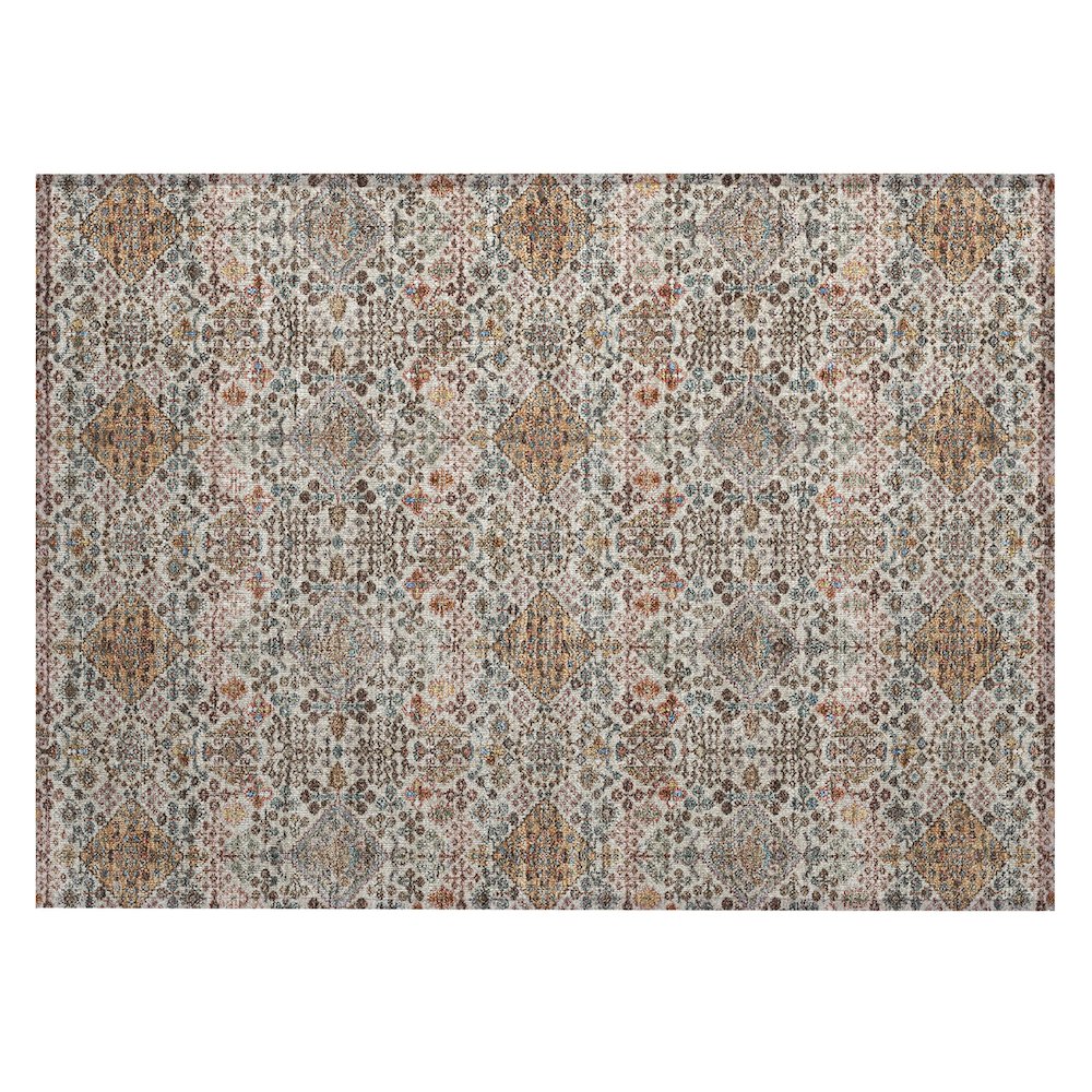 Machine Washable Indoor/Outdoor Chantille ACN2478 Brown 1'8" x 2'6" Rug. Picture 1
