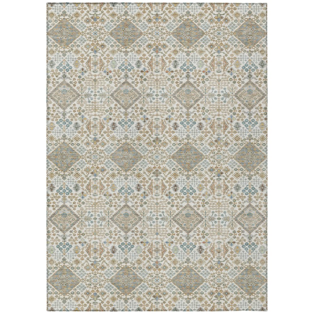 Machine Washable Indoor/Outdoor Chantille ACN2478 Ivory 2'6" x 3'10" Rug. Picture 1