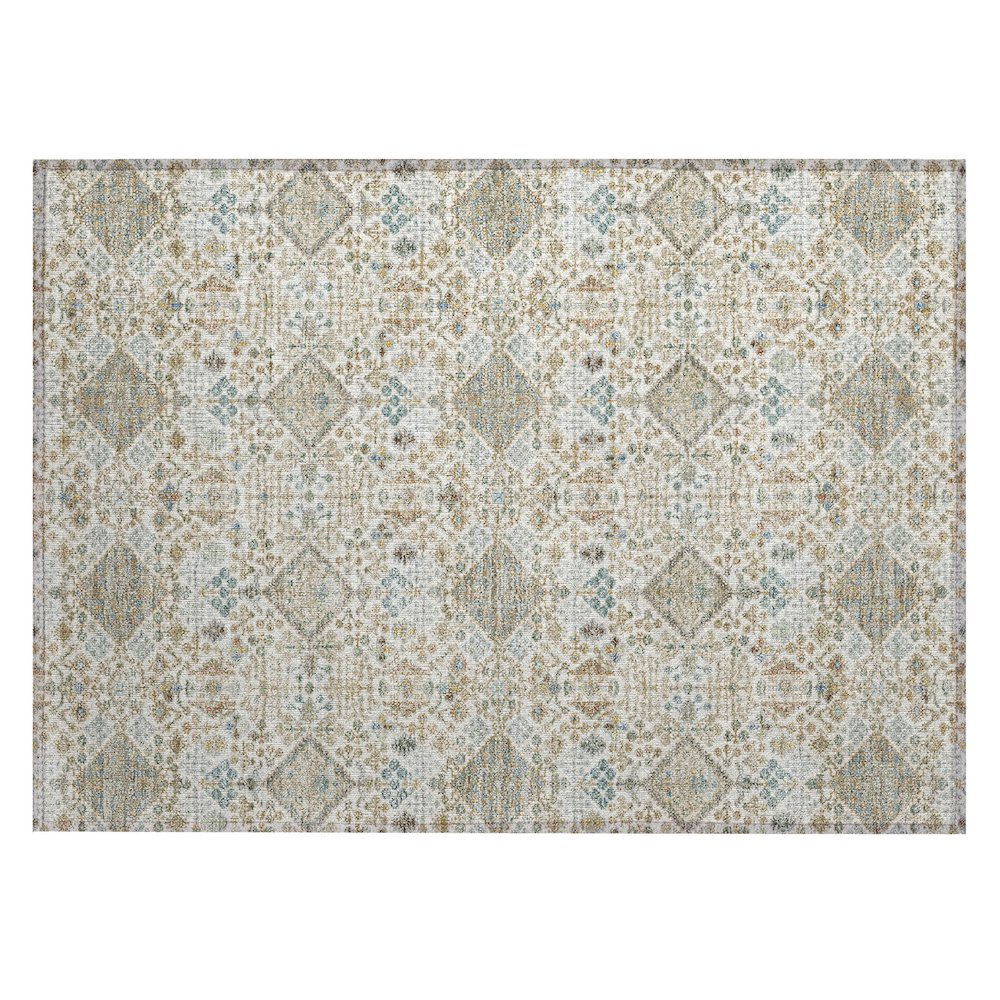 Machine Washable Indoor/Outdoor Chantille ACN2478 Ivory 1'8" x 2'6" Rug. Picture 1