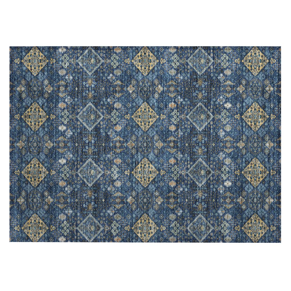 Machine Washable Indoor/Outdoor Chantille ACN2478 Blue 1'8" x 2'6" Rug. Picture 1