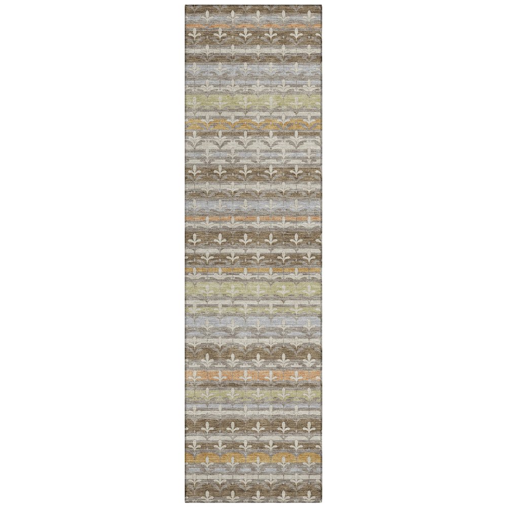 Machine Washable Indoor/Outdoor Chantille ACN2479 Brown 2'3" x 7'6" Runner Rug. Picture 1