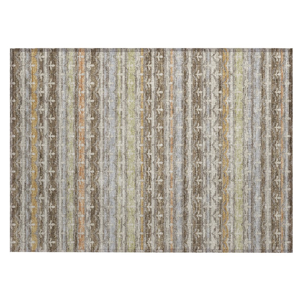 Machine Washable Indoor/Outdoor Chantille ACN2479 Brown 1'8" x 2'6" Rug. Picture 1