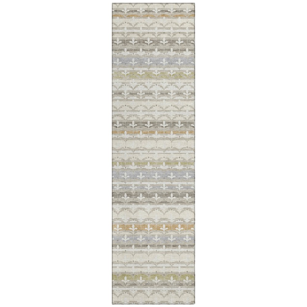 Machine Washable Indoor/Outdoor Chantille ACN2479 Ivory 2'3" x 7'6" Runner Rug. Picture 1