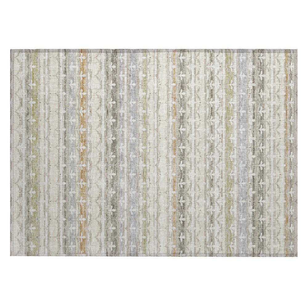 Machine Washable Indoor/Outdoor Chantille ACN2479 Ivory 1'8" x 2'6" Rug. Picture 1