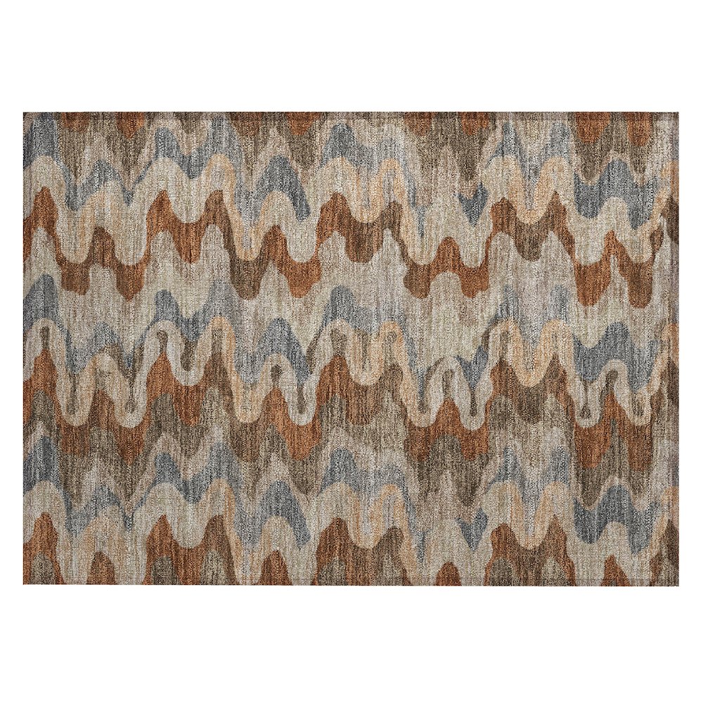 Machine Washable Indoor/Outdoor Chantille ACN2481 Brown 1'8" x 2'6" Rug. Picture 1