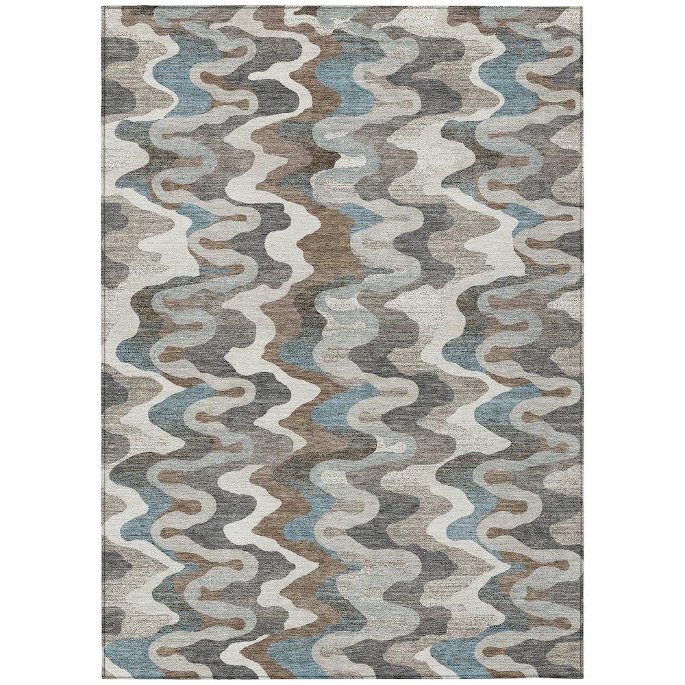 Machine Washable Indoor/Outdoor Chantille ACN2481 Ivory 2'6" x 3'10" Rug. Picture 1