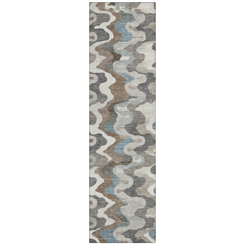 Machine Washable Indoor/Outdoor Chantille ACN2481 Ivory 2'3" x 7'6" Runner Rug. Picture 1