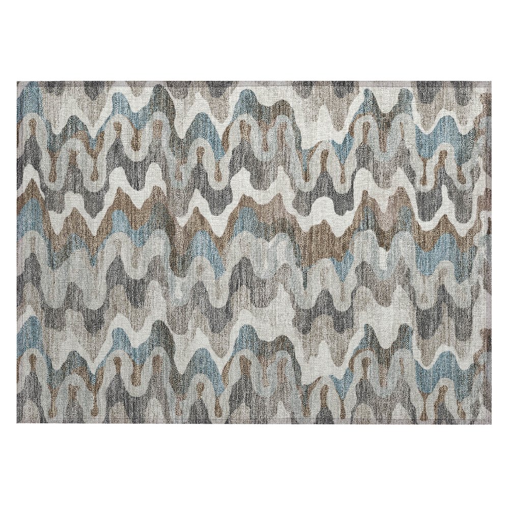 Machine Washable Indoor/Outdoor Chantille ACN2481 Ivory 1'8" x 2'6" Rug. Picture 1