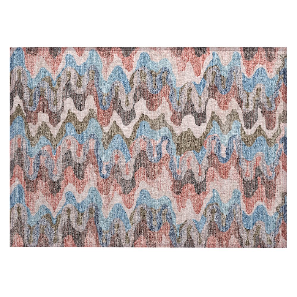Machine Washable Indoor/Outdoor Chantille ACN2481 Pink 1'8" x 2'6" Rug. Picture 1