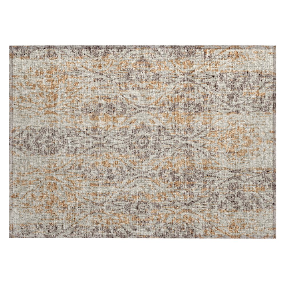 Machine Washable Indoor/Outdoor Chantille ACN2482 Brown 1'8" x 2'6" Rug. Picture 1