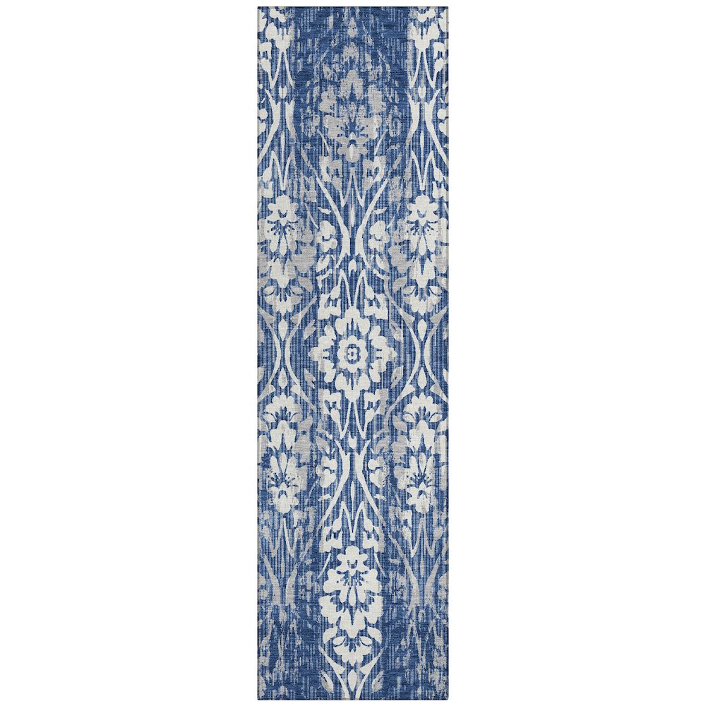 Machine Washable Indoor/Outdoor Chantille ACN2482 Blue 2'3" x 7'6" Runner Rug. Picture 1