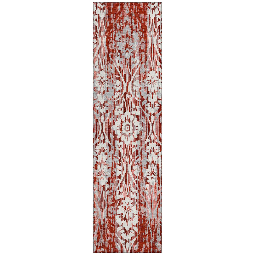 Machine Washable Indoor/Outdoor Chantille ACN2482 Red 2'3" x 7'6" Runner Rug. Picture 1