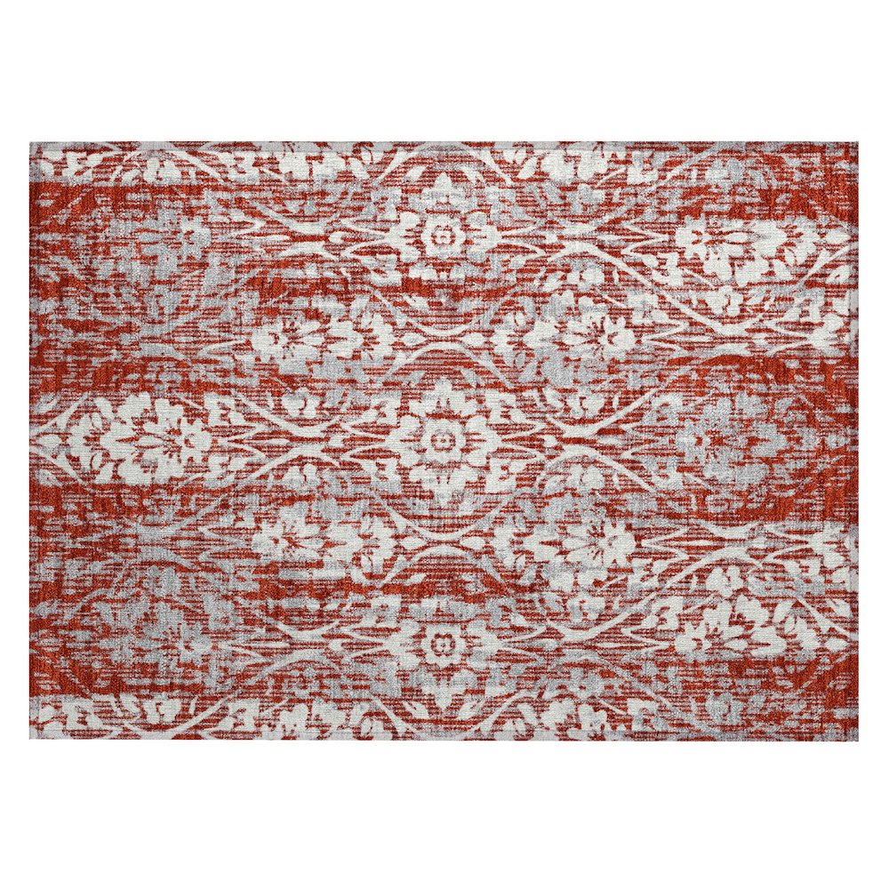 Machine Washable Indoor/Outdoor Chantille ACN2482 Red 1'8" x 2'6" Rug. Picture 1