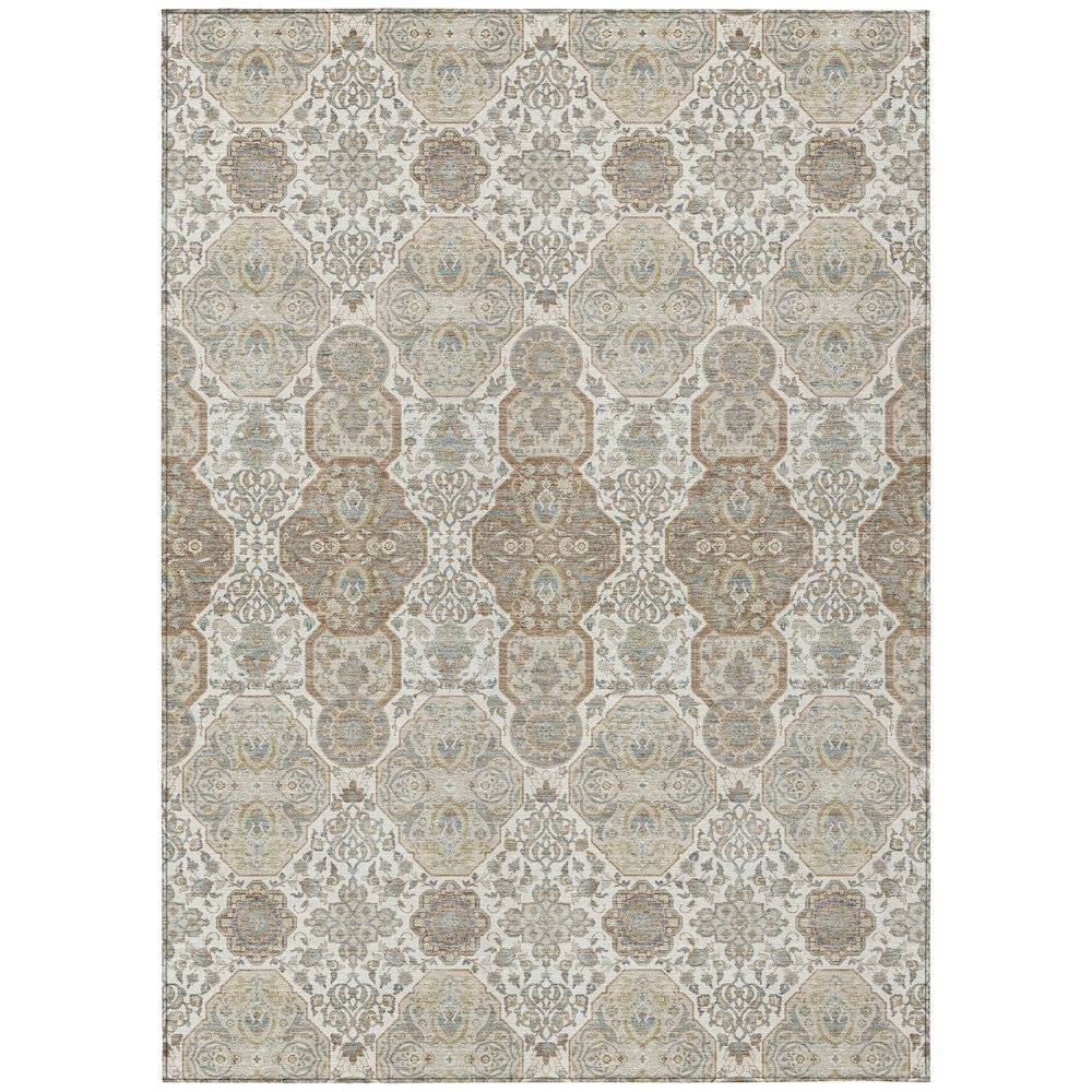 Machine Washable Indoor/Outdoor Chantille ACN2483 Ivory 2'6" x 3'10" Rug. Picture 1