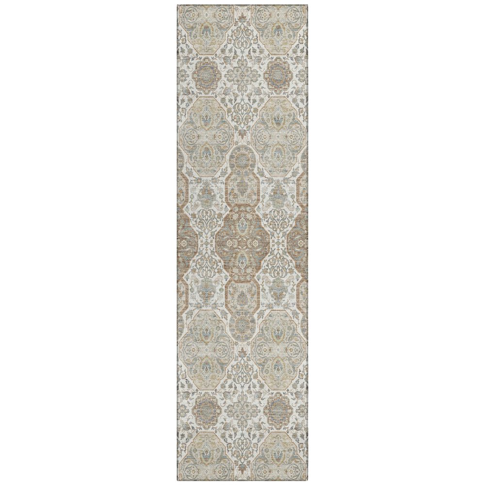 Machine Washable Indoor/Outdoor Chantille ACN2483 Ivory 2'3" x 7'6" Runner Rug. Picture 1
