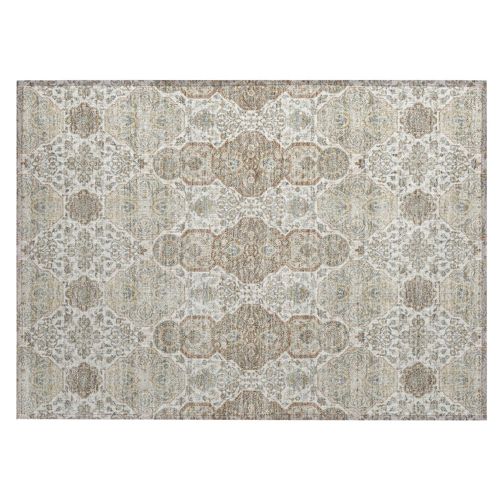 Machine Washable Indoor/Outdoor Chantille ACN2483 Ivory 1'8" x 2'6" Rug. Picture 1