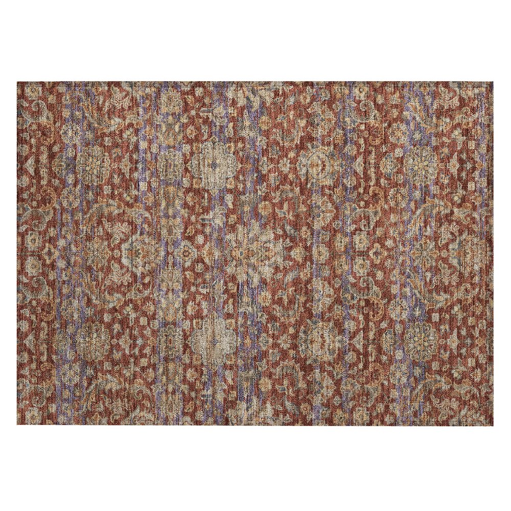 Machine Washable Indoor/Outdoor Chantille ACN2485 Red 1'8" x 2'6" Rug. Picture 1