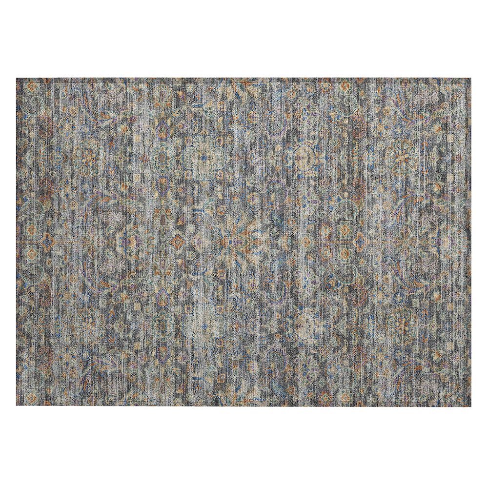 Machine Washable Indoor/Outdoor Chantille ACN2485 Gray 1'8" x 2'6" Rug. Picture 1