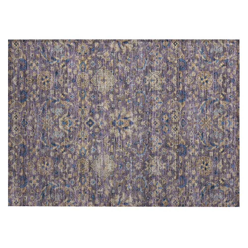 Machine Washable Indoor/Outdoor Chantille ACN2485 Purple 1'8" x 2'6" Rug. Picture 1