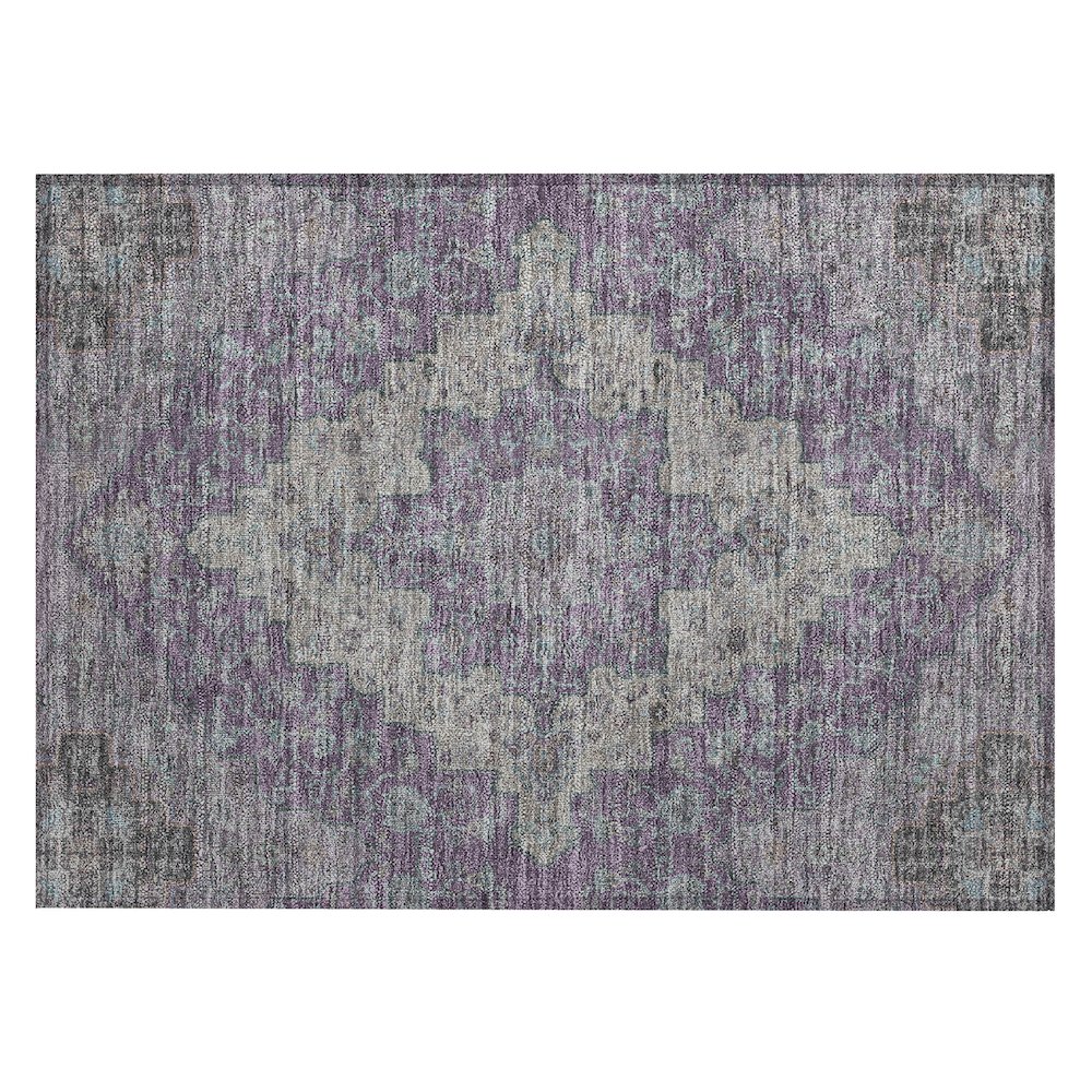 Machine Washable Indoor/Outdoor Chantille ACN2486 Purple 1'8" x 2'6" Rug. Picture 1