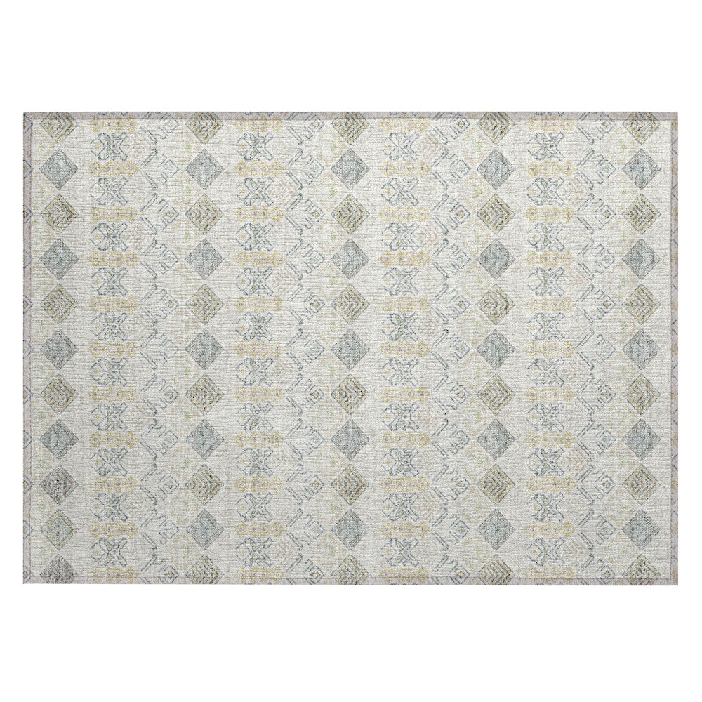 Machine Washable Indoor/Outdoor Chantille ACN2487 Ivory 1'8" x 2'6" Rug. Picture 1