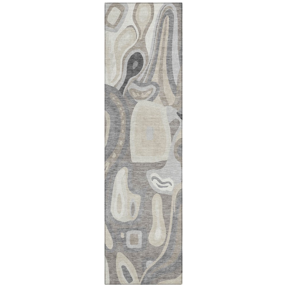 Machine Washable Indoor/Outdoor Chantille ACN2488 Brown 2'3" x 7'6" Runner Rug. Picture 1
