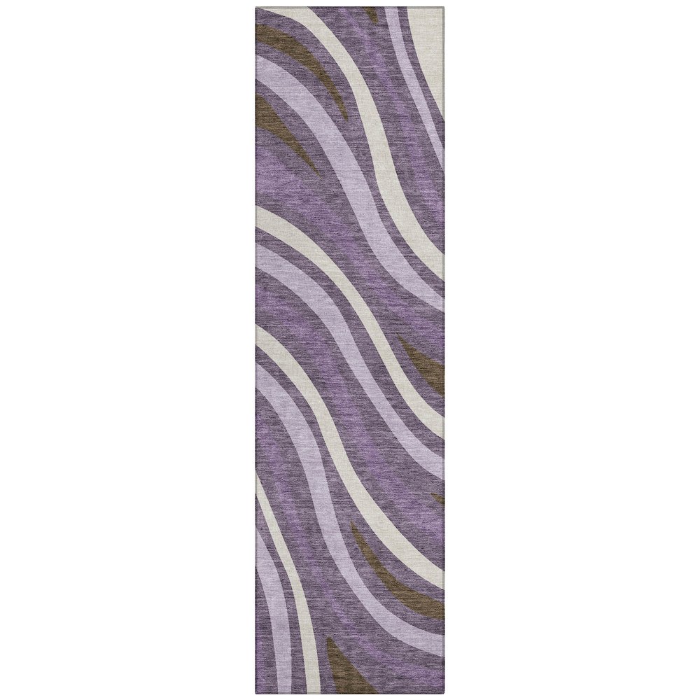 Machine Washable Indoor/Outdoor Chantille ACN2490 Purple 2'3" x 7'6" Runner Rug. Picture 1