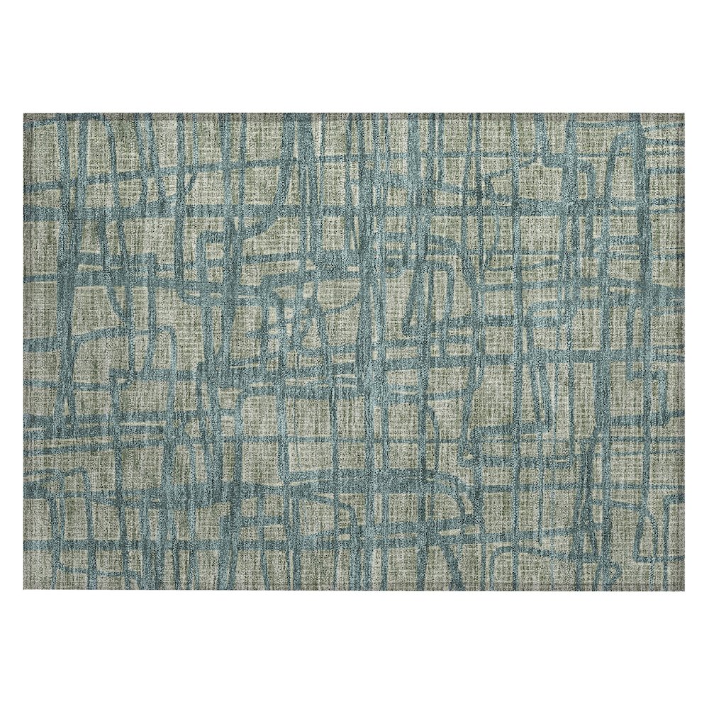 Machine Washable Indoor/Outdoor Chantille ACN2491 Green 1'8" x 2'6" Rug. Picture 1