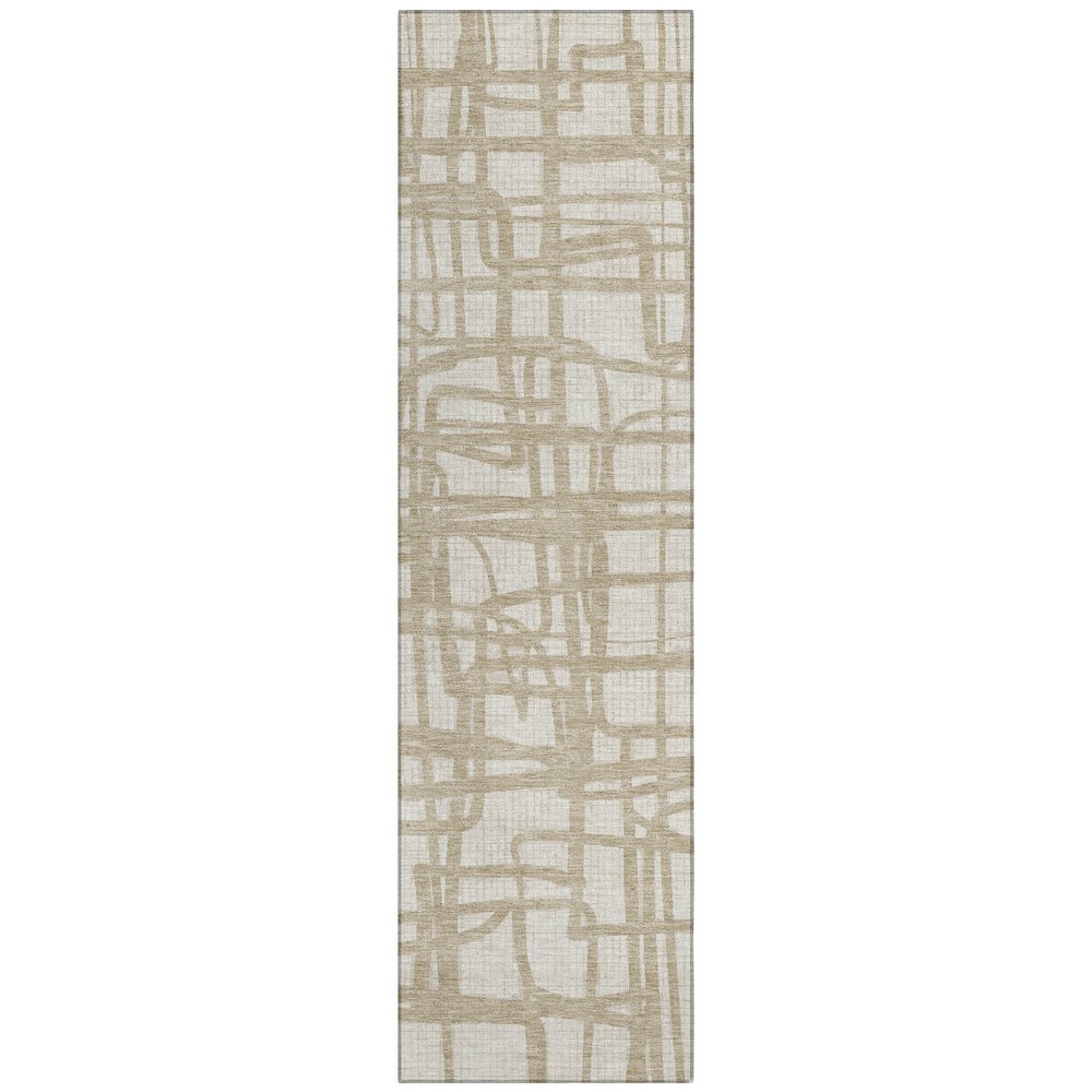 Machine Washable Indoor/Outdoor Chantille ACN2491 Ivory 2'3" x 7'6" Runner Rug. Picture 1