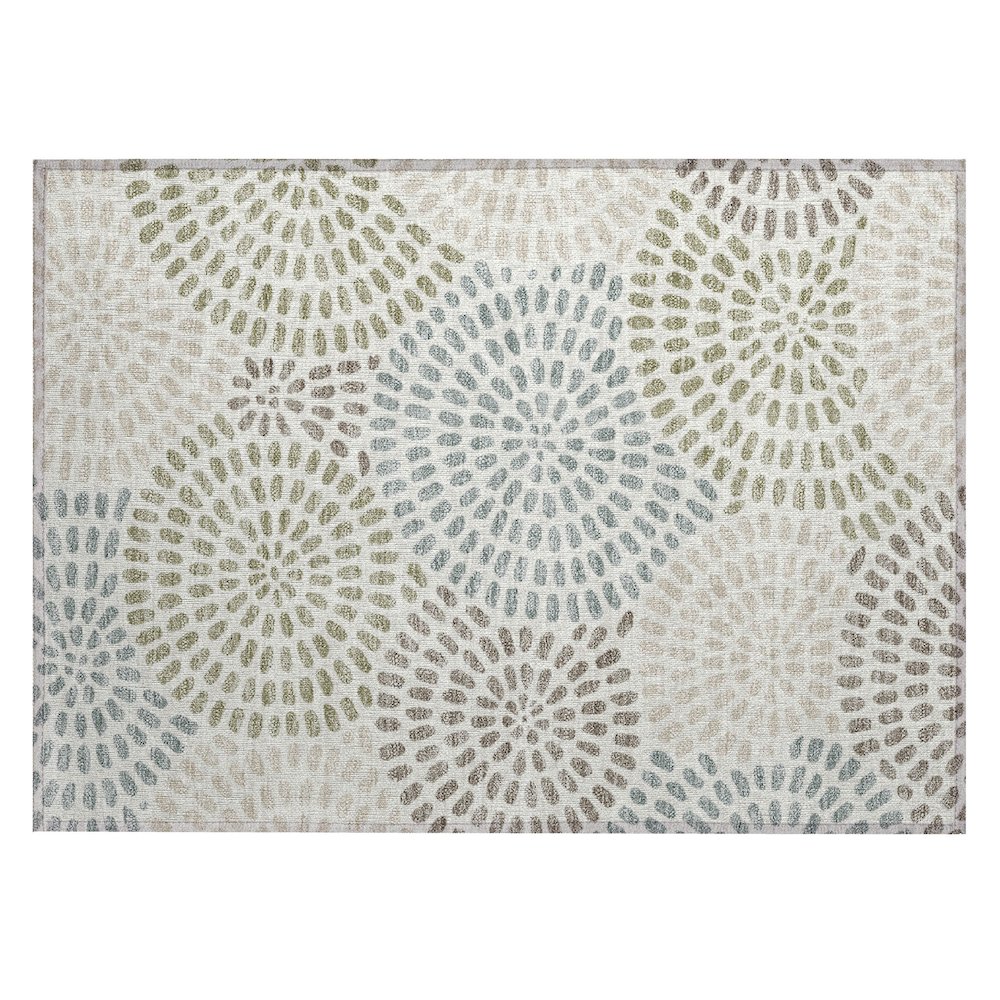 Machine Washable Indoor/Outdoor Chantille ACN2492 Ivory 1'8" x 2'6" Rug. Picture 1