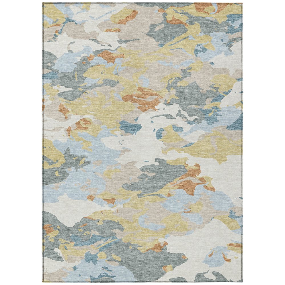 Machine Washable Indoor/Outdoor Chantille ACN2497 Ivory 2'6" x 3'10" Rug. Picture 1