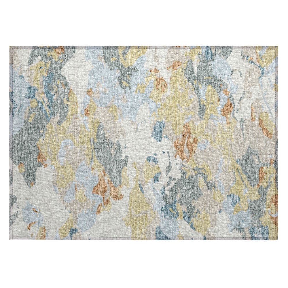 Machine Washable Indoor/Outdoor Chantille ACN2497 Ivory 1'8" x 2'6" Rug. Picture 1