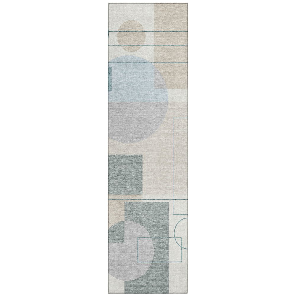 Machine Washable Indoor/Outdoor Chantille ACN2500 Ivory 2'3" x 7'6" Runner Rug. Picture 1