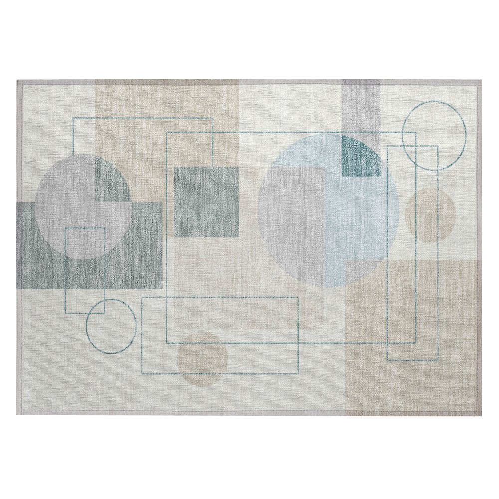 Machine Washable Indoor/Outdoor Chantille ACN2500 Ivory 1'8" x 2'6" Rug. Picture 1