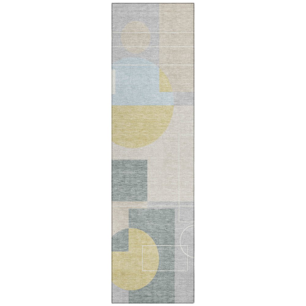 Machine Washable Indoor/Outdoor Chantille ACN2500 Gray 2'3" x 7'6" Runner Rug. Picture 1